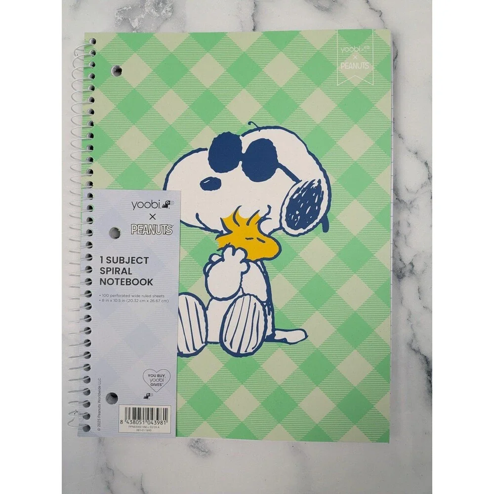 Yoobi x Peanuts 1 Subject Spiral Notebook